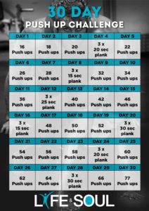 30 Day Push Up Challenge - Life & Soul